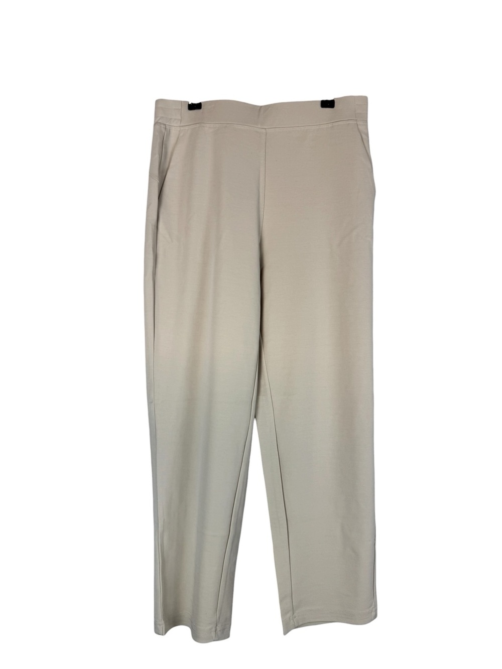 OGL Sandwashed Morning Mist Cream Mid Rise Tapered Pants with Pockets